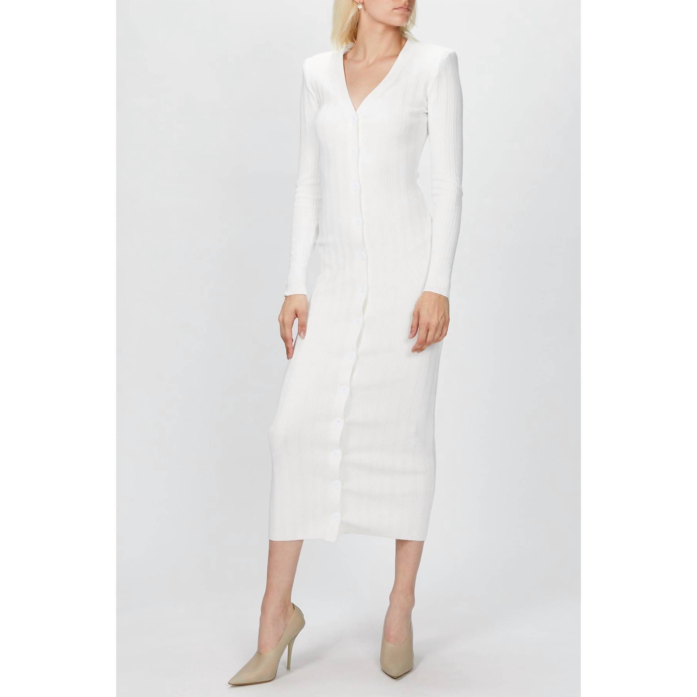 New Ronny Kobo Vianne Knit Dress In White